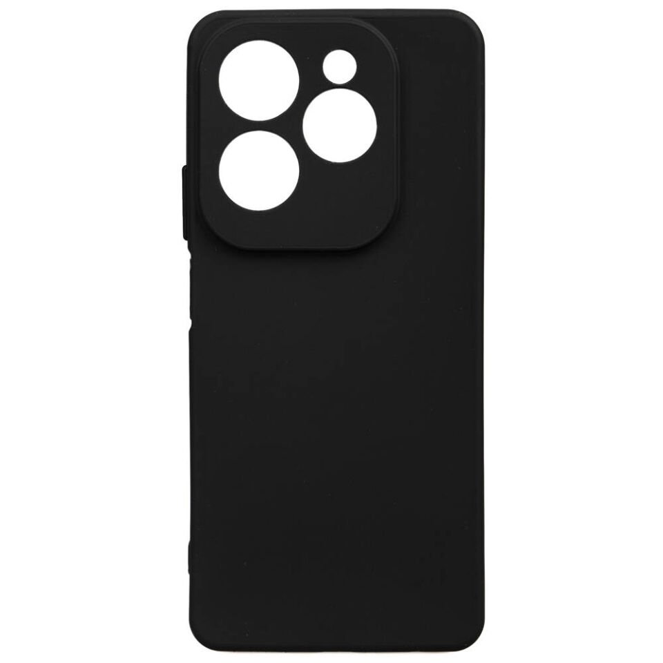 İnfinix Hot 40 Pro Kılıf Kamera Korumalı Esnek Renkli Silikon Kapak (Biye) Siyah