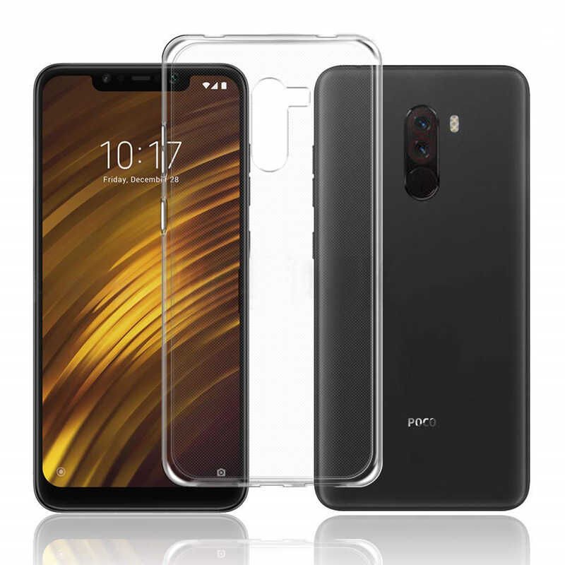 Xiaomi Pocophone F1 Şeffaf Kılıf Yumuşak İnce Tasarımlı Kapak (SÜPER) Renksiz