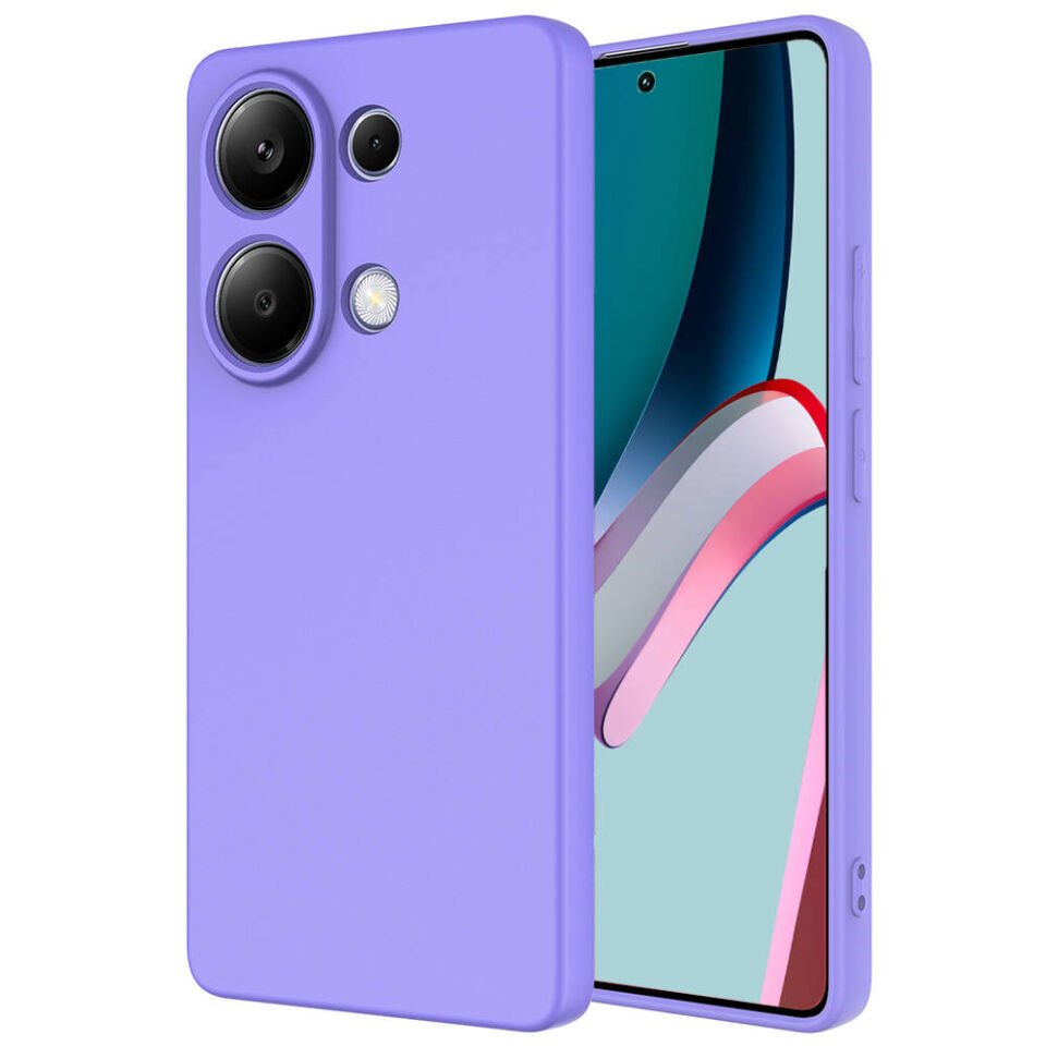 Xiaomi Poco M6 Pro 4G Kılıf Kadife İç Yüzey Yumuşak Dokulu Kamera Korumalı Kapak (MARA) Lila