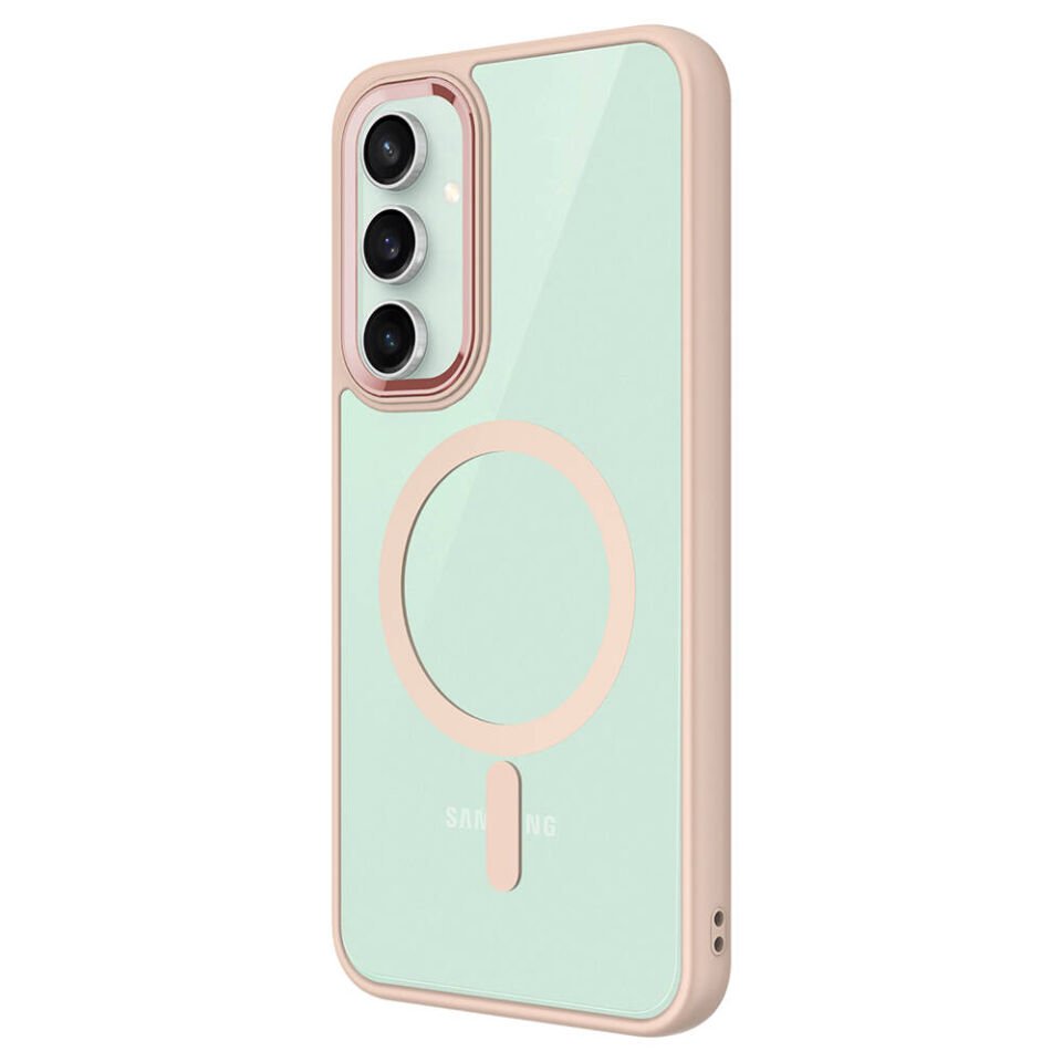 Samsung Galaxy S23 FE Kılıf Kamera Çıkıntılı Şarj Destekli Renkli Hassas Butonlu Kapak (Krom-Mag) Gri