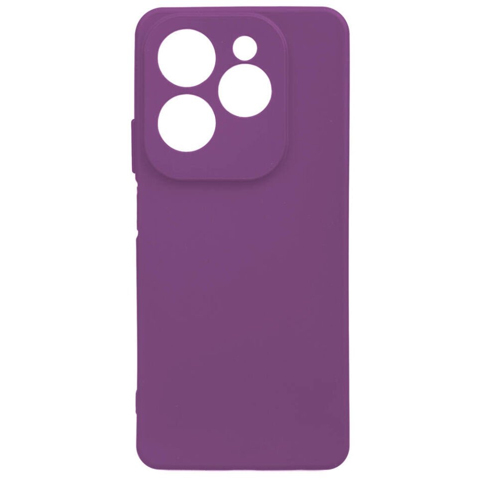 İnfinix Hot 40 Pro Kılıf Kamera Korumalı Esnek Renkli Silikon Kapak (Biye) Mor
