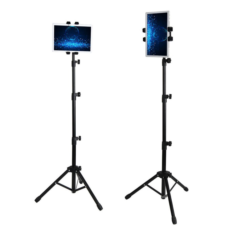 Dört Kademeli Tablet ve Telefon Tutuculu Tripod (ADV-306) Siyah