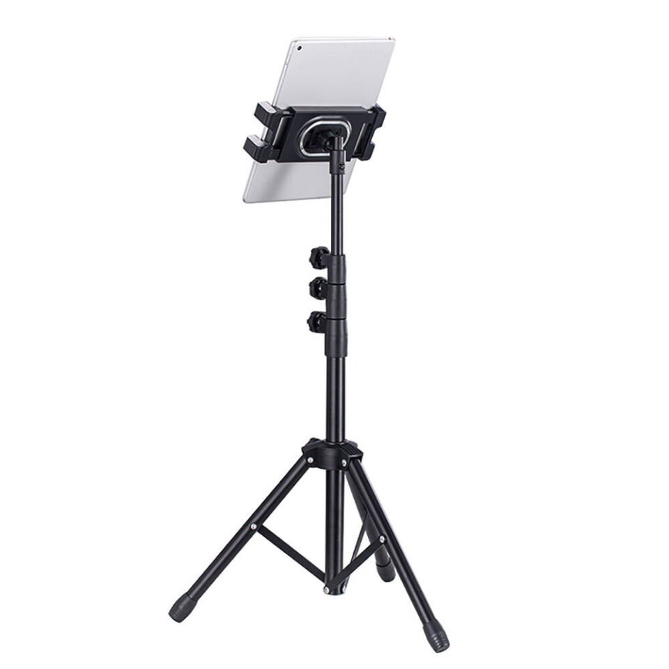 Dört Kademeli Tablet ve Telefon Tutuculu Tripod (ADV-306) Siyah