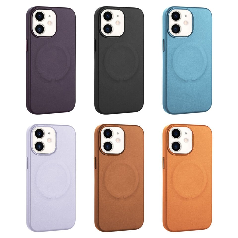 Apple iPhone 11 Kılıf PU Deri Magsafe Wireless Şarj Özellikli HEPTEKİLETİŞİM Derix Kapak