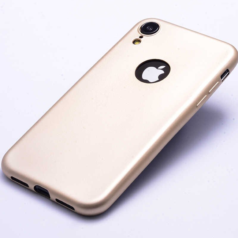Apple  iPhone XR 6.1 Kılıf Yumuşak Dokulu Soft Esnek İnce Mat Renkli Silikon Kapak (PREMİER) Siyah