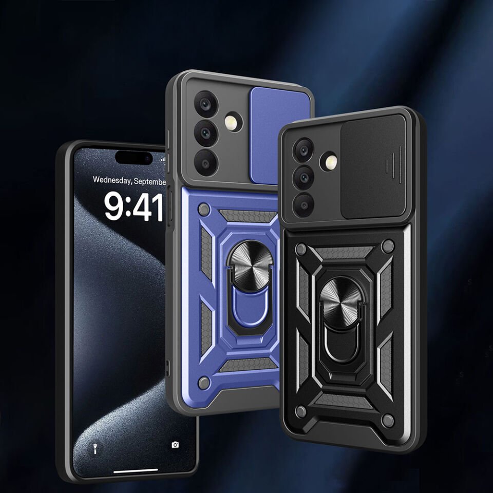 Galaxy A26 Kılıf Magnetik Standlı Kamera Korumalı HEPTEKİLETİŞİM Sürgülü Vega Kapak