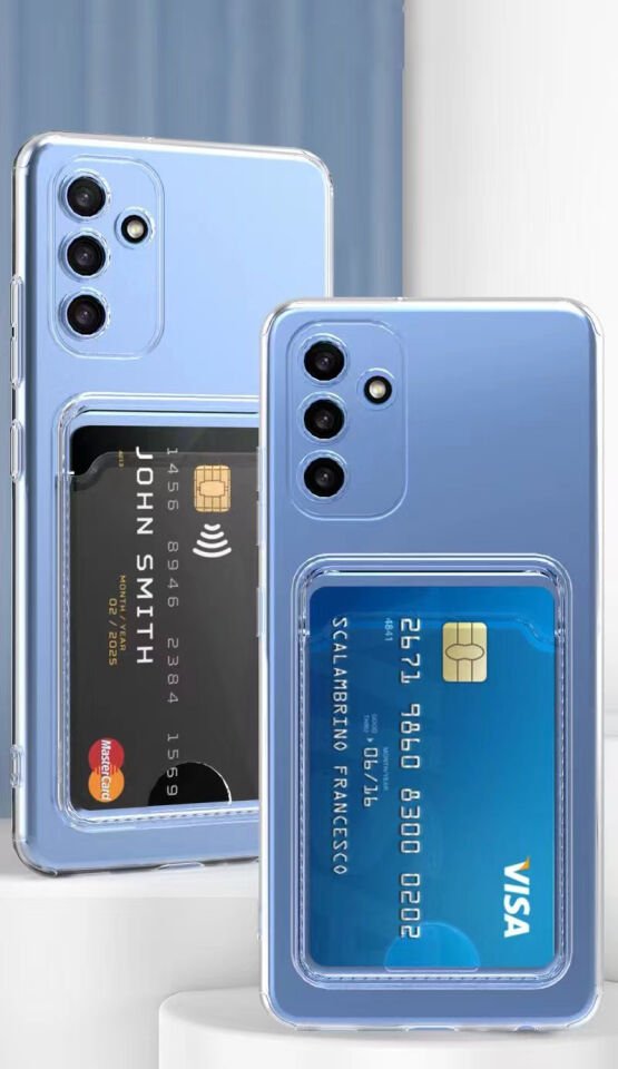 Samsung Galaxy A34 Kılıf Kartlıklı Şeffaf HEPTEKİLETİŞİM Setra Clear Silikon Kapak