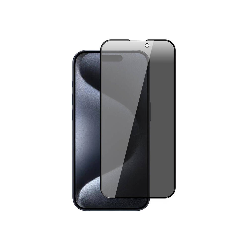 Apple iPhone 15 HEPTEKİLETİŞİM New 5D Privacy Temperli Ekran Koruyucu