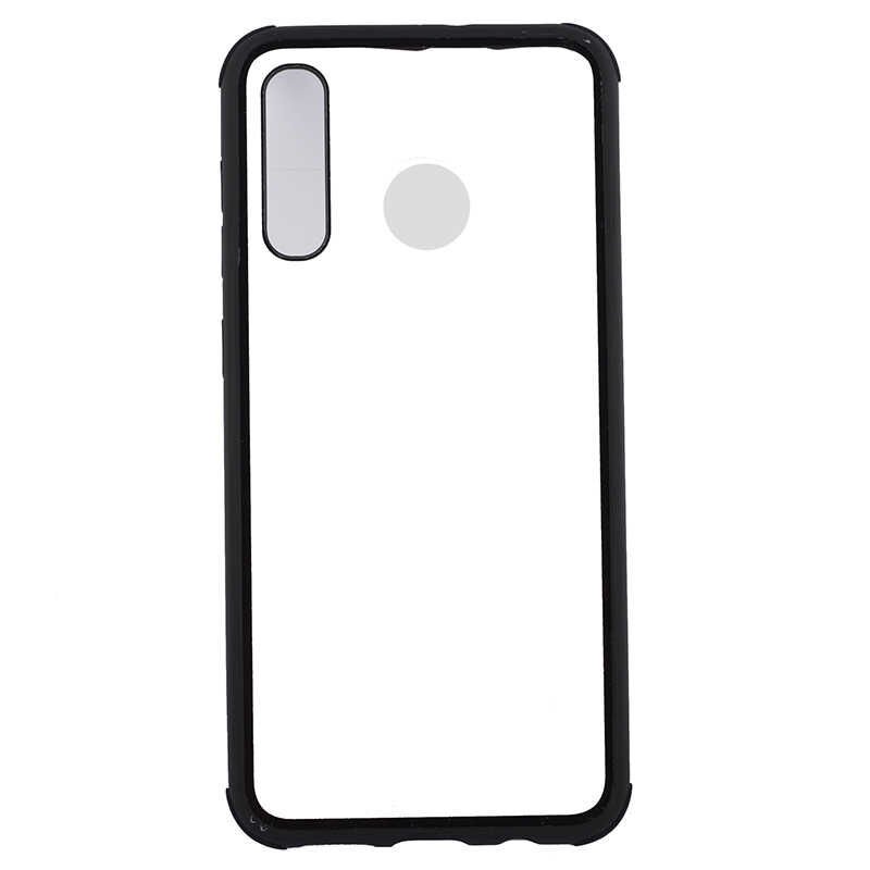 Samsung Galaxy A30 Kılıf Şeffaf Sert Plastik Arka Yüzey Tasarımlı Kapak (TİRON) Siyah