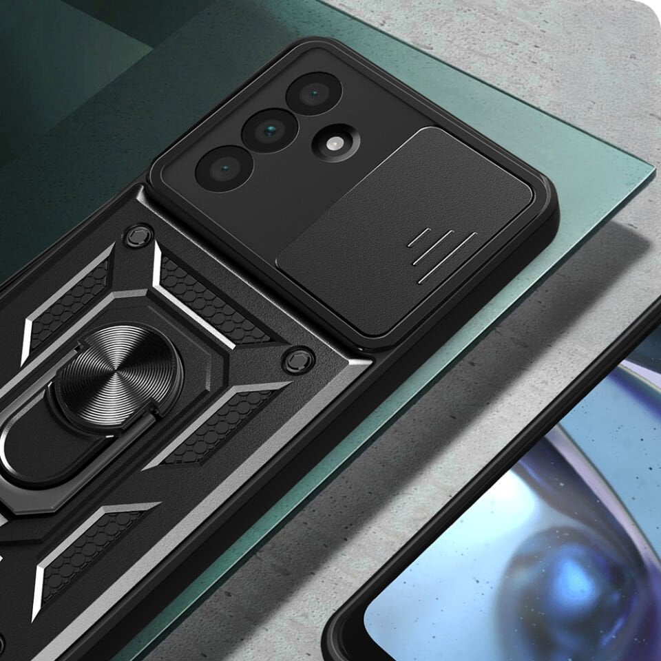 Galaxy A36 Kılıf Magnetik Standlı Kamera Korumalı HEPTEKİLETİŞİM Sürgülü Vega Kapak