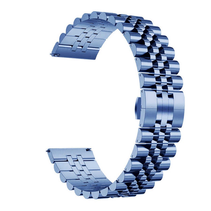 Huawei GT2 42mm (20mm) Metal Kordon Göz Alıcı Tasarım (KRD-36) Lacivert