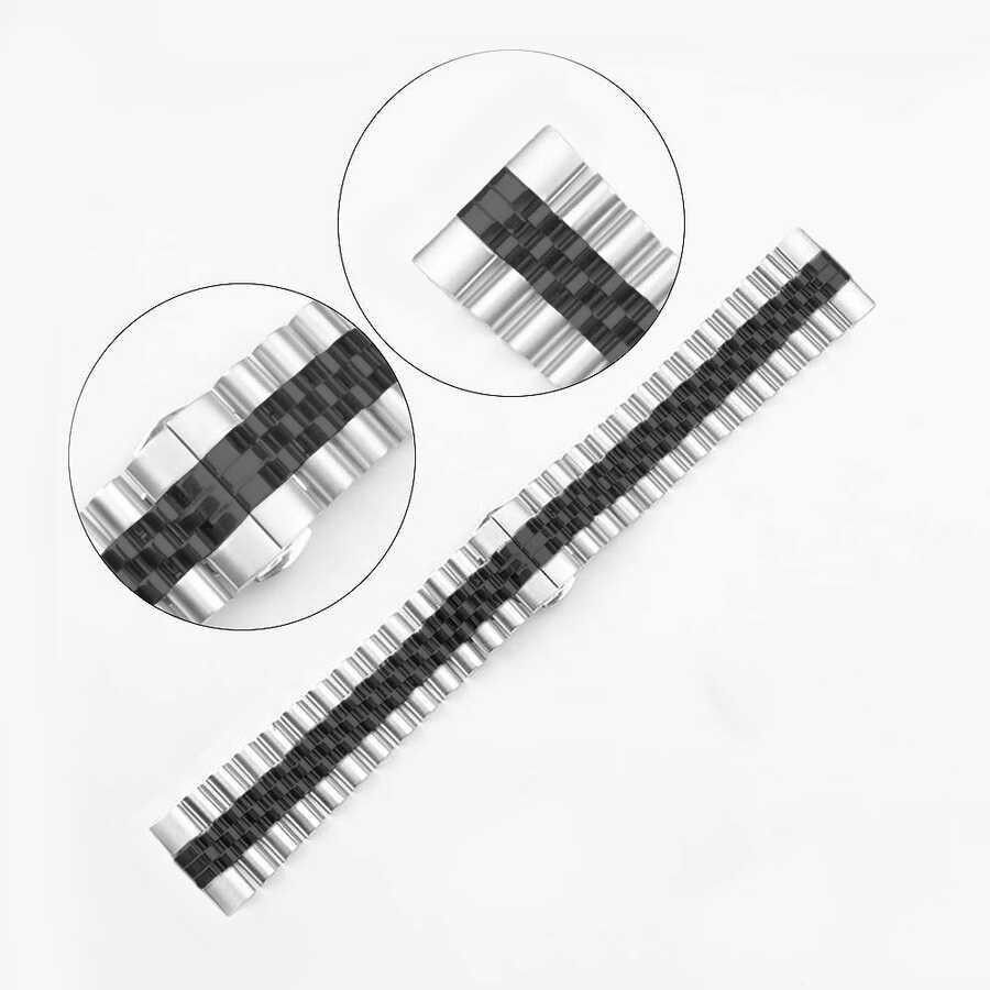 Huawei GT2 42mm (20mm) Metal Kordon Göz Alıcı Tasarım (KRD-36) Lacivert