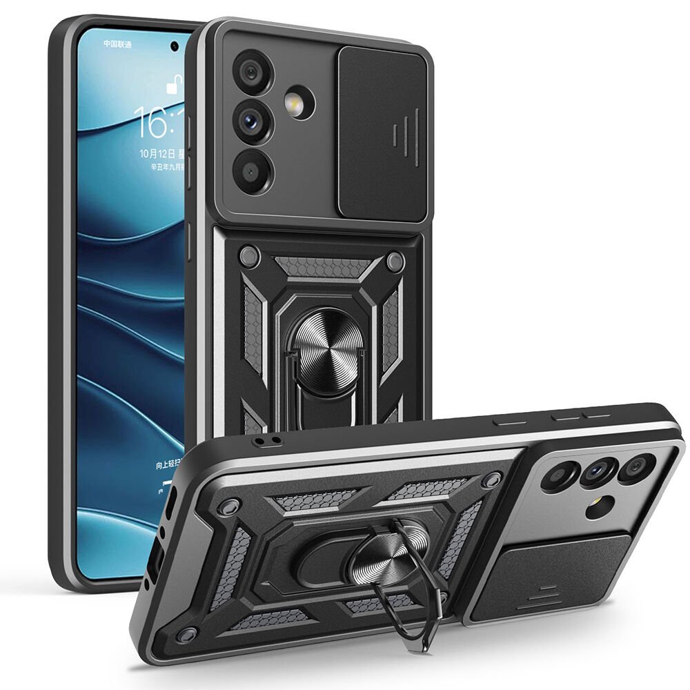 Galaxy A56 Kılıf Magnetik Standlı Kamera Korumalı HEPTEKİLETİŞİM Sürgülü Vega Kapak