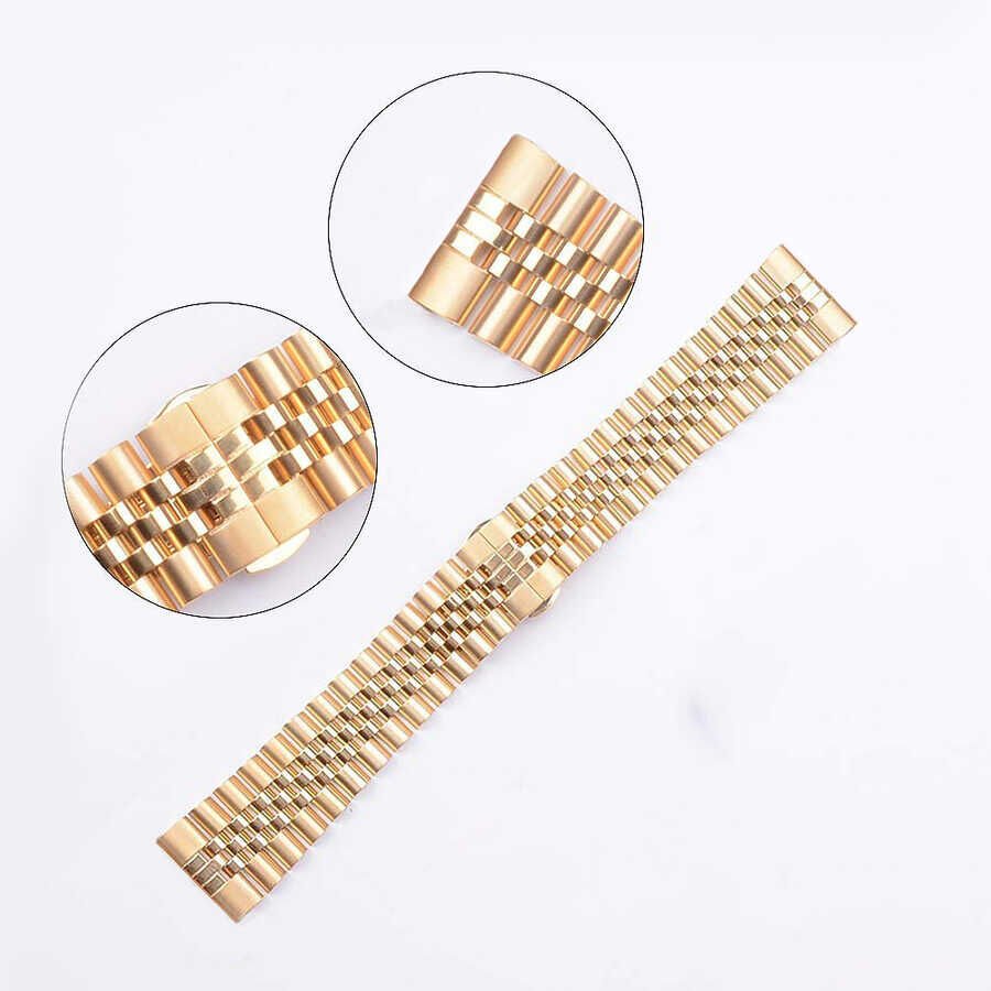 Huawei GT2 42mm (20mm) Metal Kordon Göz Alıcı Tasarım (KRD-36) Gold