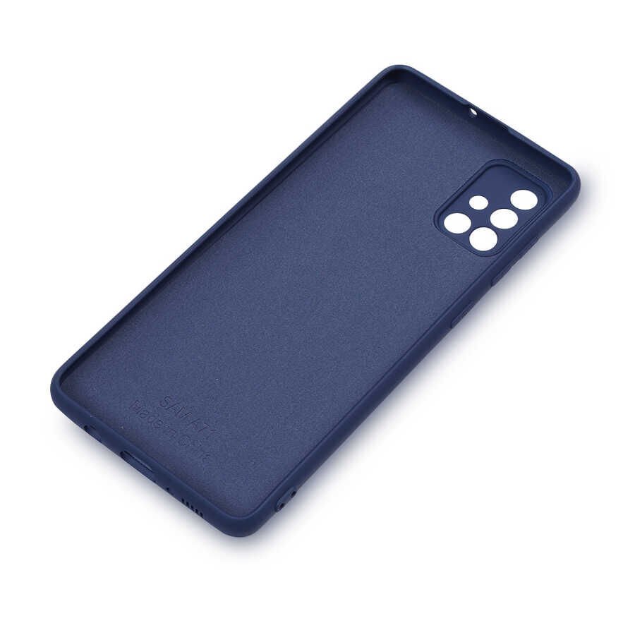 Samsung Galaxy A71 Kadife İç Yüzey Yumuşak Dokulu Kamera Korumalı İnce Kapak (MARA) Turuncu