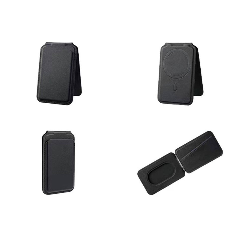 Suni Deri Görünümlü Magnetik Kartlık (CRD-05) Siyah