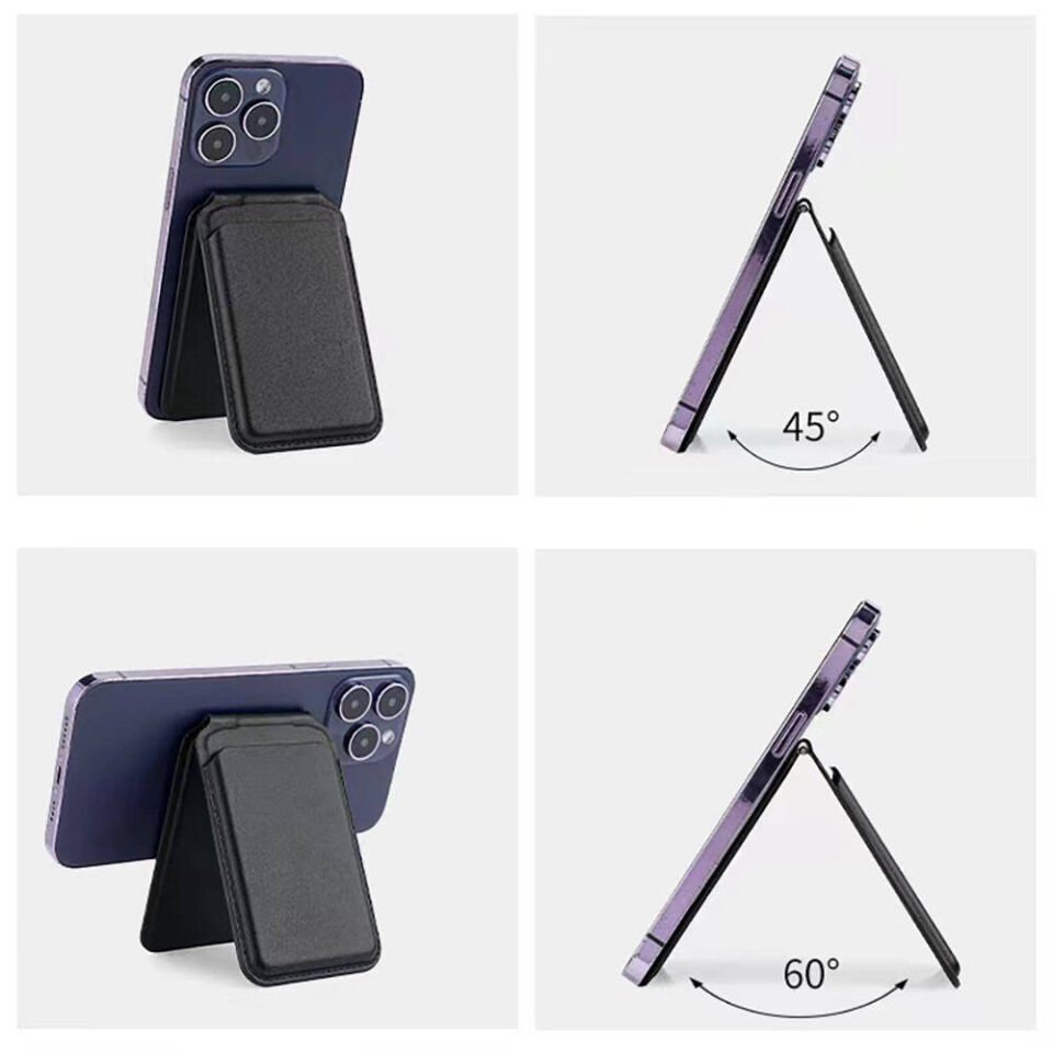 Suni Deri Görünümlü Magnetik Kartlık (CRD-05) Siyah