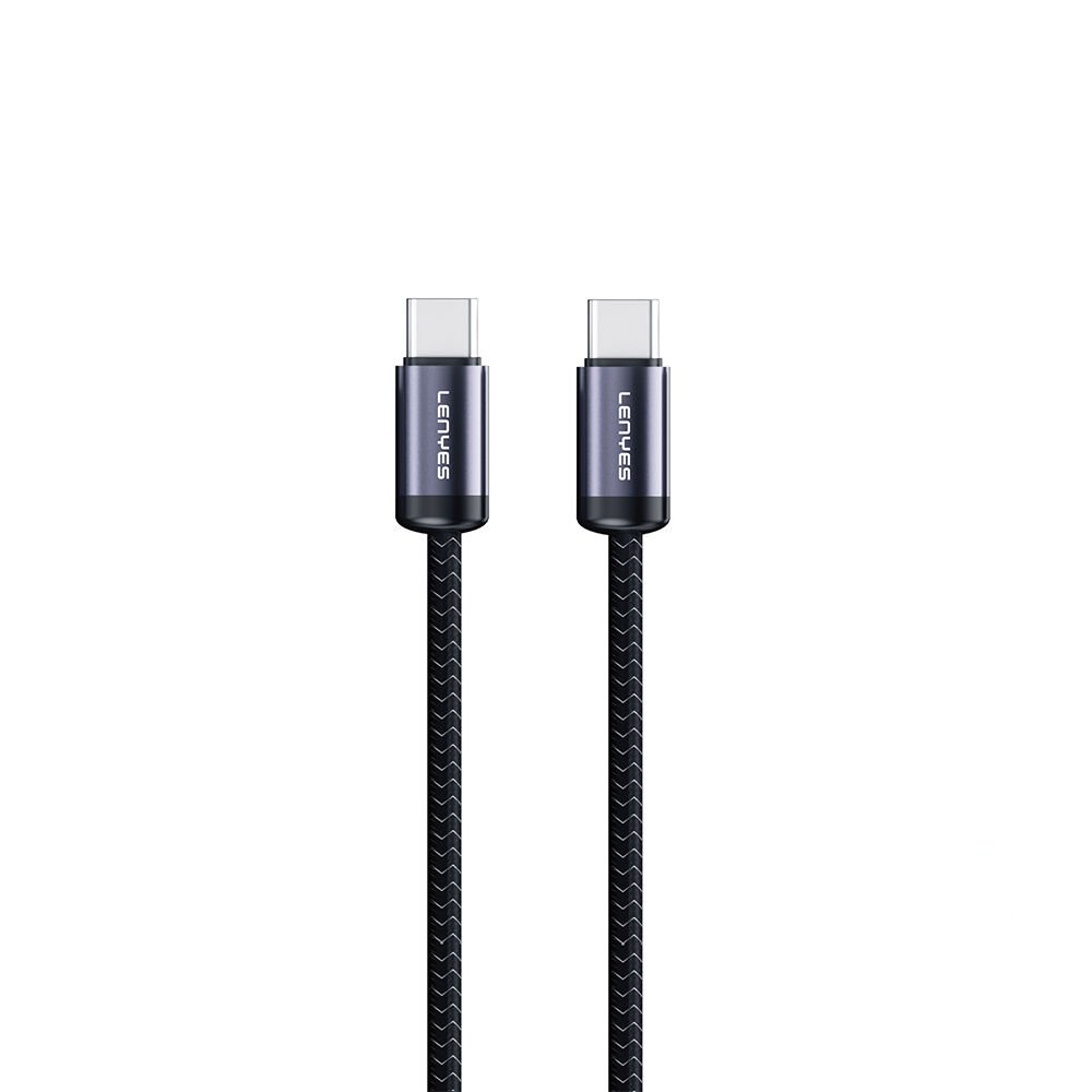 Lenyes LC537 Type-C to Type-C Hızlı Şarj Özellikli Örgülü Data ve Şarj Kablosu 60W 1M