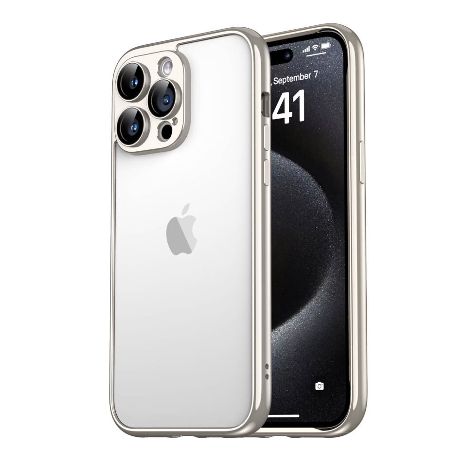 Apple iPhone 15 Pro Max Kılıf HEPTEKİLETİŞİM Kamera Korumalı Bontez Bumper