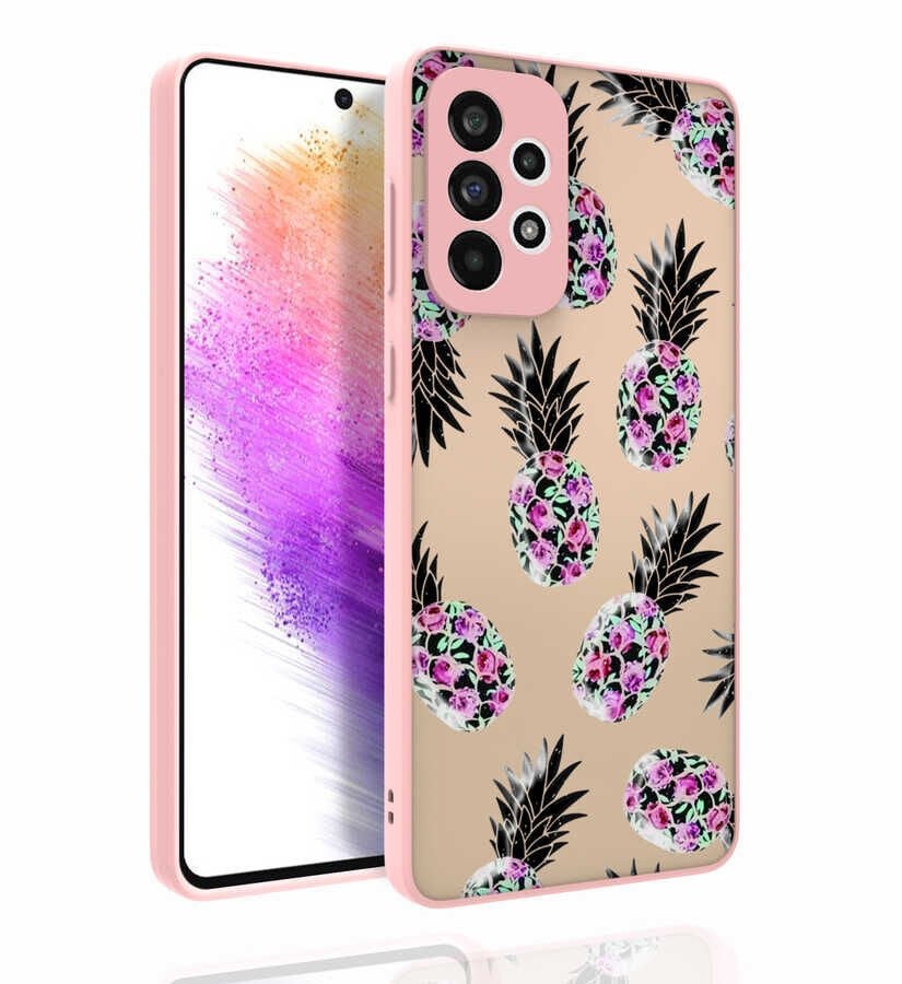 Samsung Galaxy A73 Kılıf Desenli Kamera Korumalı Parlak HEPTEKİLETİŞİM Nora Kapak