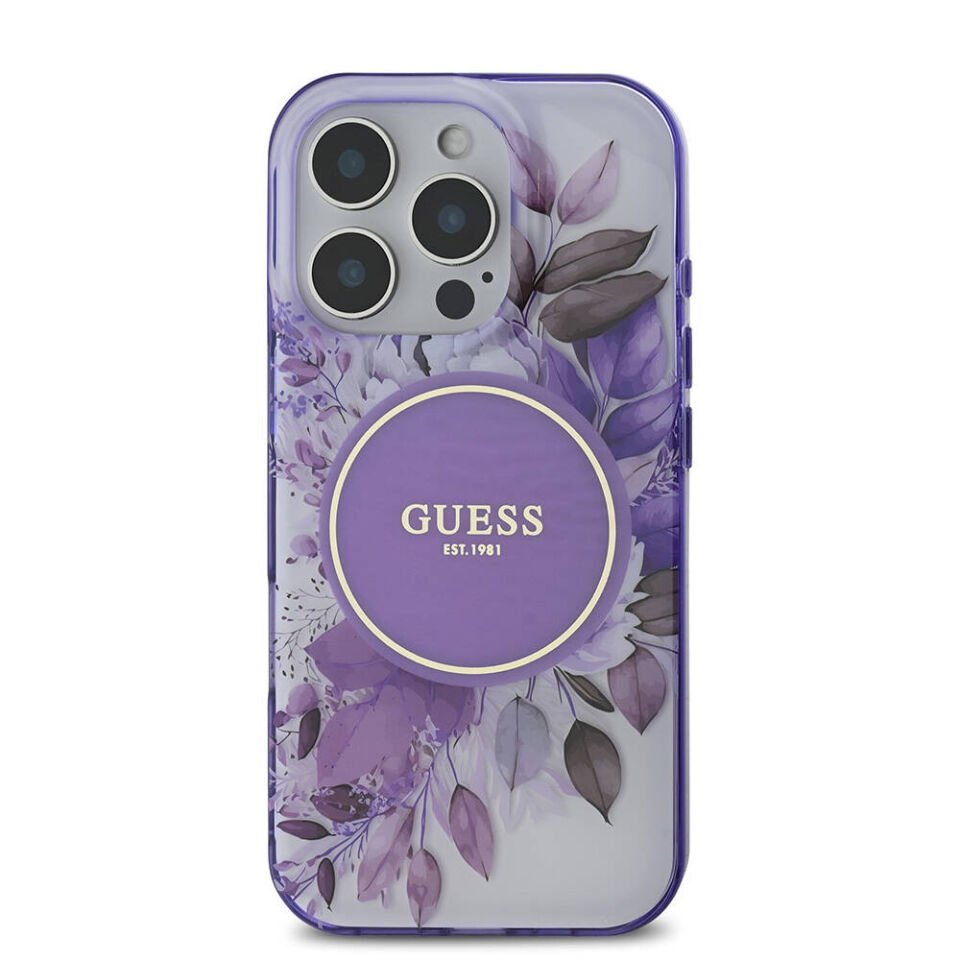 Apple iPhone 16 Pro Kılıf Guess Orjinal Lisanslı Magsafe Şarj Özellikli Flower Tonal Circle Kapak