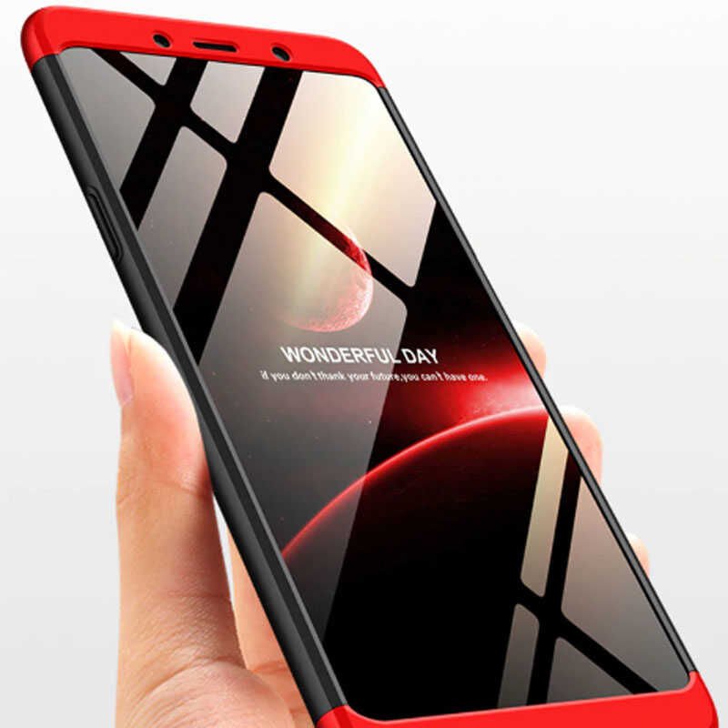 Samsung Galaxy A9 2018 Kılıf 360 Tam Koruma Ön Ve Arka Sert Mika Kapak Orjinal Ays Gkk Kapak Mavi