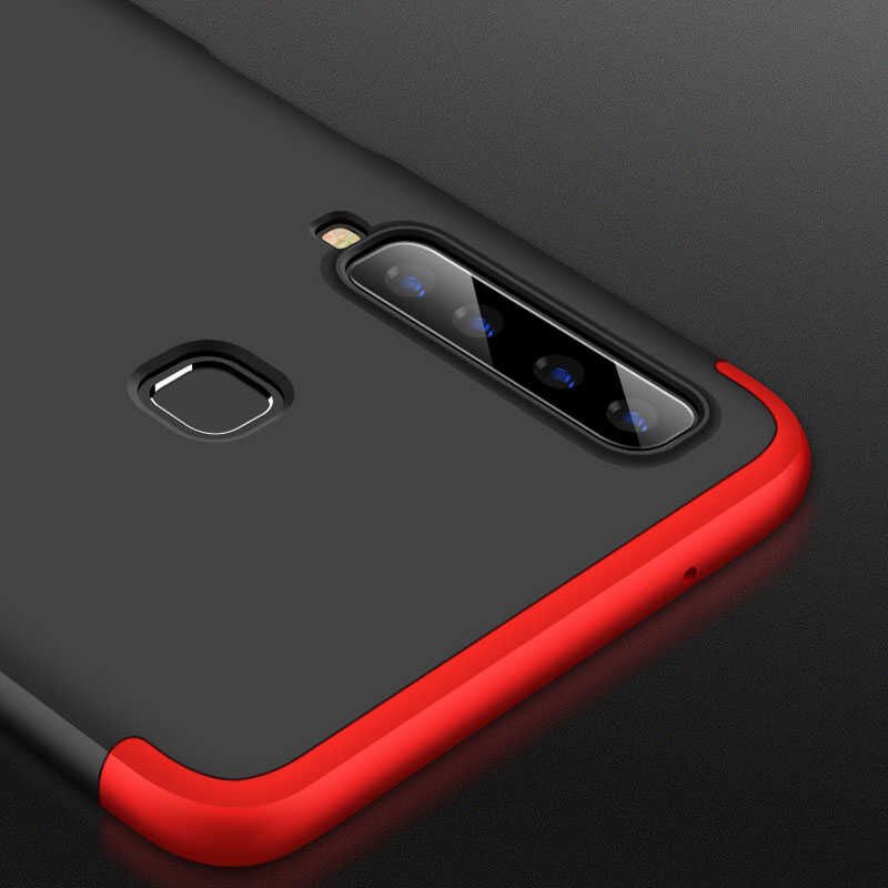 Samsung Galaxy A9 2018 Kılıf 360 Tam Koruma Ön Ve Arka Sert Mika Kapak Orjinal Ays Gkk Kapak Mavi