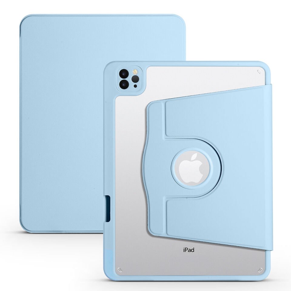 Apple iPad 10.9 2022 (10.Nesil) Kılıf HEPTEKİLETİŞİM Termik Kalem Bölmeli Dönebilen Standlı Kılıf