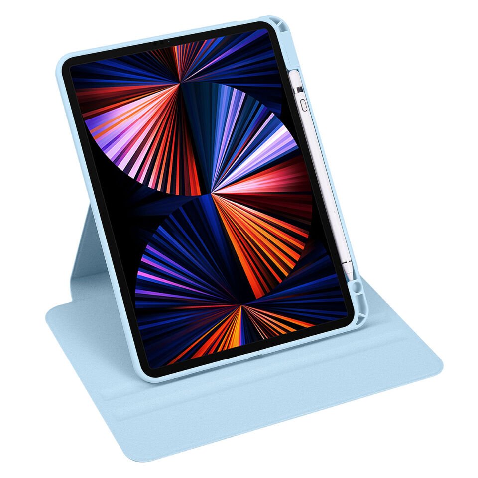 Apple iPad 10.9 2022 (10.Nesil) Kılıf HEPTEKİLETİŞİM Termik Kalem Bölmeli Dönebilen Standlı Kılıf