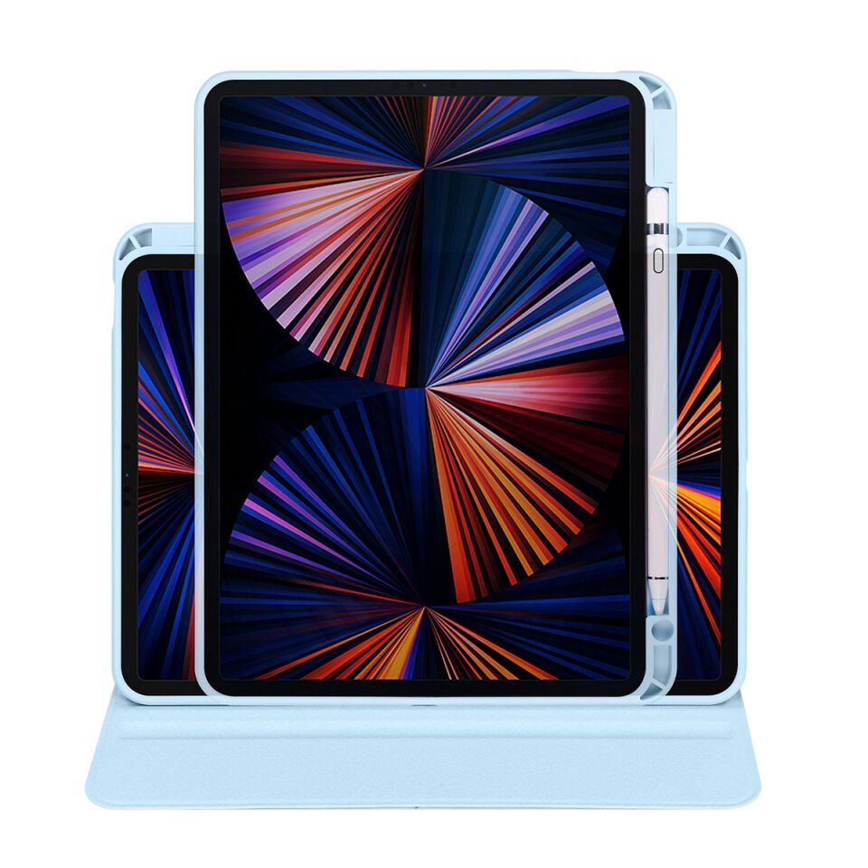 Apple iPad 10.9 2022 (10.Nesil) Kılıf HEPTEKİLETİŞİM Termik Kalem Bölmeli Dönebilen Standlı Kılıf