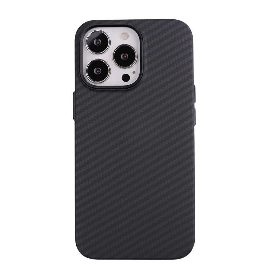Apple iPhone 13 Pro Kılıf Karbon Fiber Tasarımlı HEPTEKİLETİŞİM Karbono Kapak