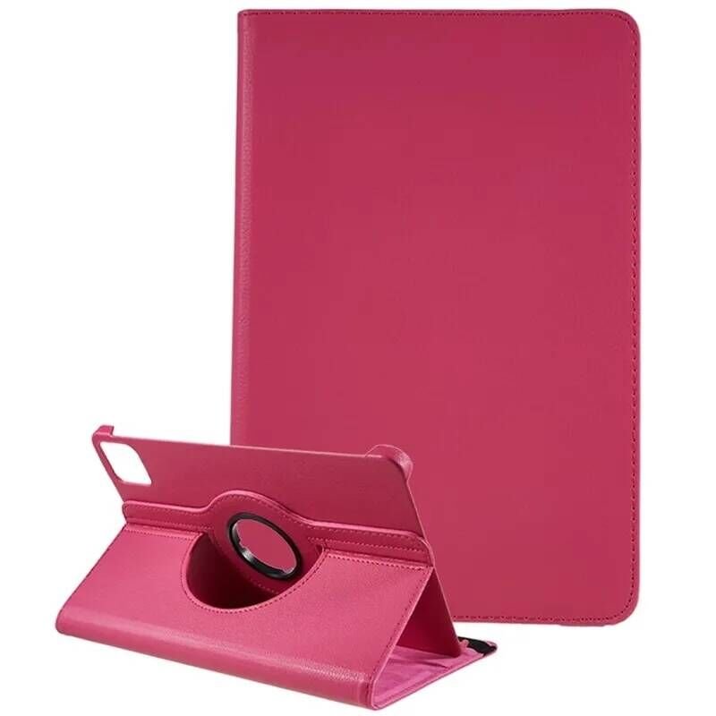 Xiaomi Pad 6 Kılıf Dönebilen Standlı 360 Tam Korumalı Tablet KIlıf (D-T) Pembe Koyu
