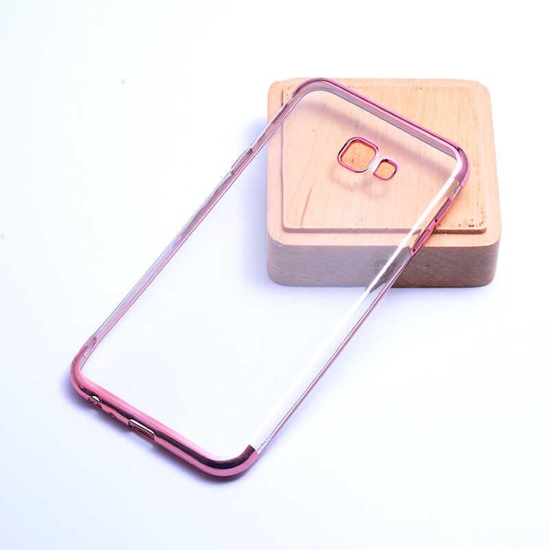 Samsung Galaxy J4 Plus Kılıf Dört Köşe Renkli Lazer Şeffaf Silikon Kapak (GLİTTER) Siyah