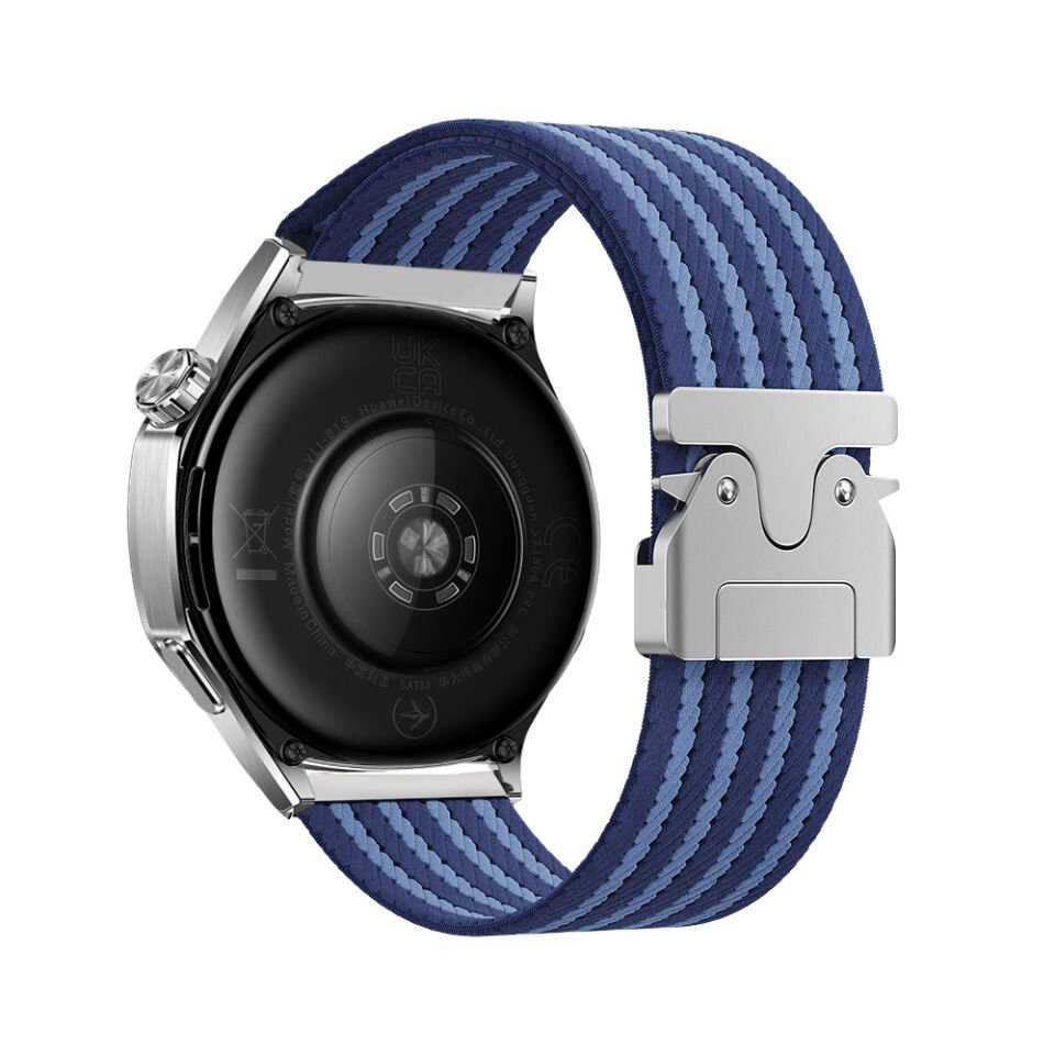Huawei GT2 46mm HEPTEKİLETİŞİM KRD-133 22mm Naylon Kumaş Hasır Örgülü Kordon
