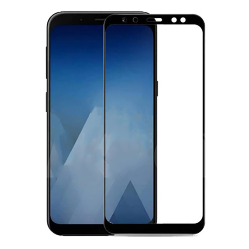 Galaxy A7 2018 HEPTEKİLETİŞİM Kenarları Kırılmaya Dayanıklı Cam Ekran Koruyucu