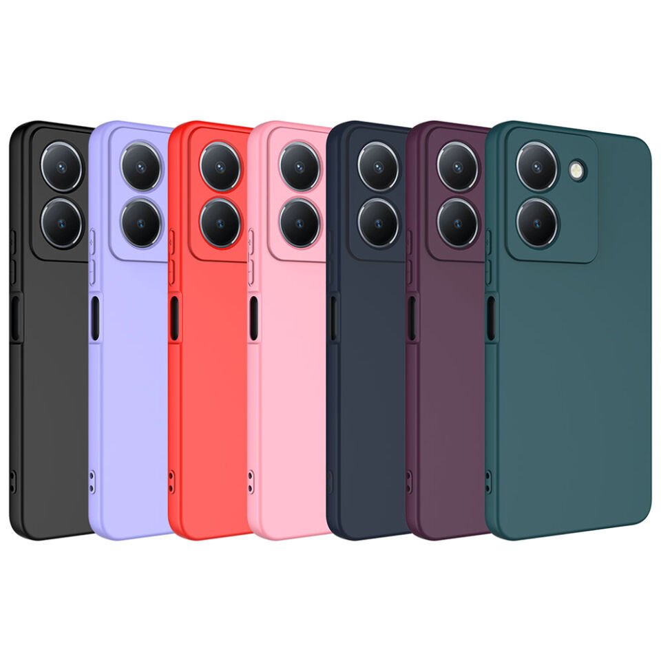 Vivo Y36 4G Kılıf Kadife İç Yüzey Yumuşak Dokulu Kamera Korumalı Kapak (MARA) Pembe