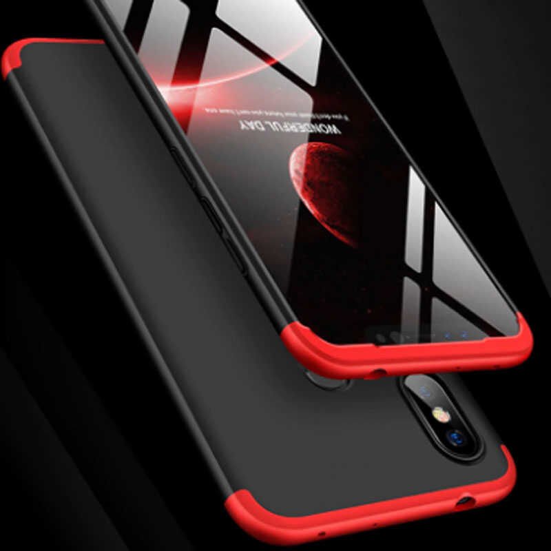 Xiaomi Redmi Note 6 Pro Kılıf 360 Tam Koruma Ön Ve Arka Sert Mika Kapak Orjinal Ays Gkk Kapak Siyah