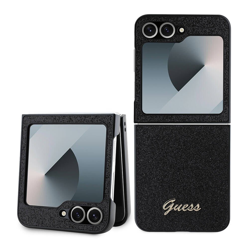 Samsung Galaxy Z Flip 6 Kılıf Guess Orjinal Lisanslı Yazı Logolu Glitter Script Kapak