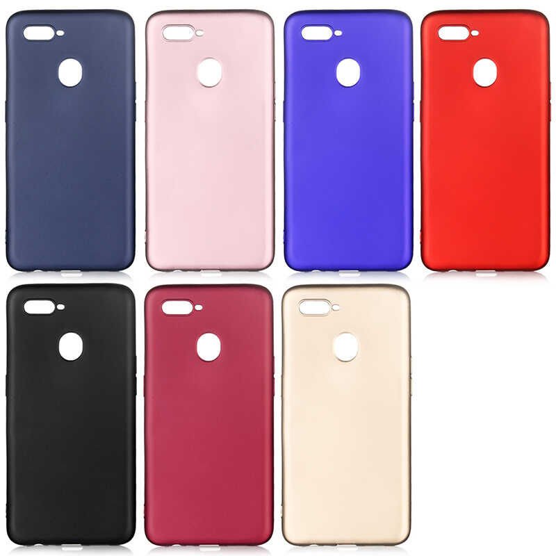 Oppo A12 Kılıf Yumuşak Dokulu Soft Esnek İnce Mat Renkli Silikon Kapak (PREMİER) Mürdüm
