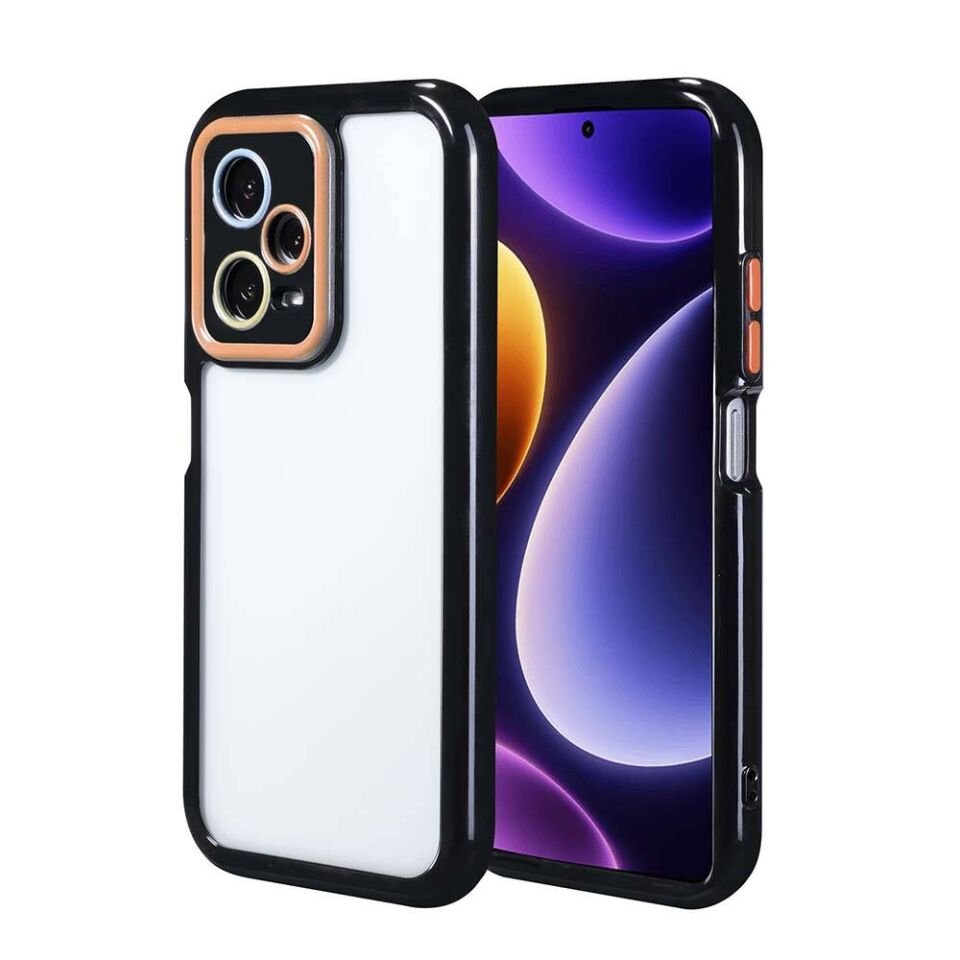 Xiaomi Redmi Note 12 Pro Plus 5G Kılıf Kamera Korumalı Kenar Çerçeve Tasarımlı Kapak (Vitamin) Mürdüm