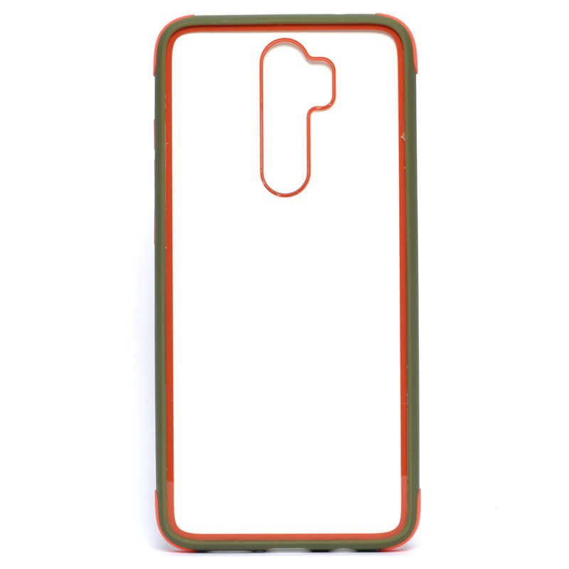 Xiaomi Redmi Note 8 Pro Kılıf Şeffaf Sert Plastik Arka Yüzey Tasarımlı Kapak (TİRON) Yeşil