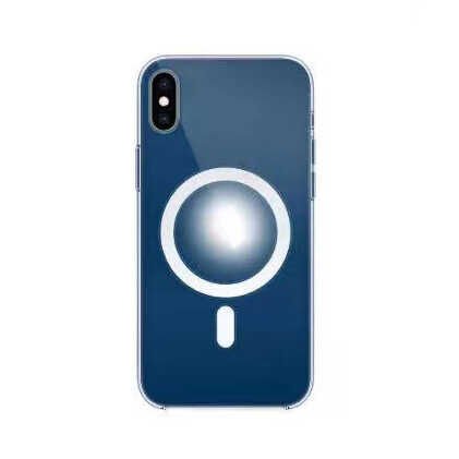 Apple  iPhone X Kılıf Magsafe Wireless Kablosuz Şarj Destekli Sert Şeffaf Kapak (Tacsafe) Renksiz