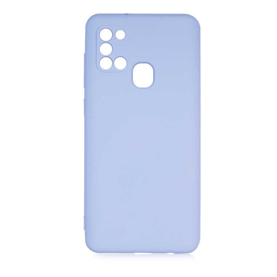 Samsung Galaxy A21S Kadife İç Yüzey Yumuşak Dokulu Kamera Korumalı İnce Kapak (MARA) Siyah