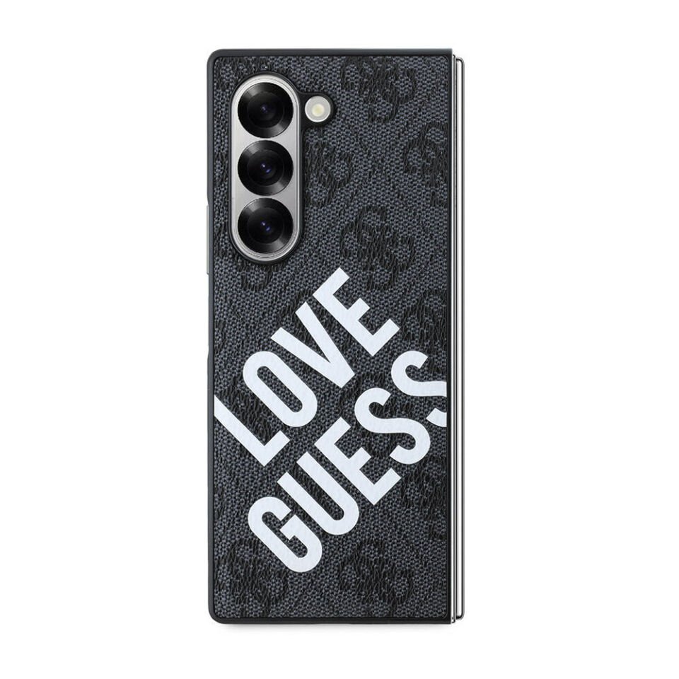 Samsung Galaxy Z Fold 6 Kılıf Guess Orjinal Lisanslı Magsafe Şarj Özellikli Love Guess Printing Kapak