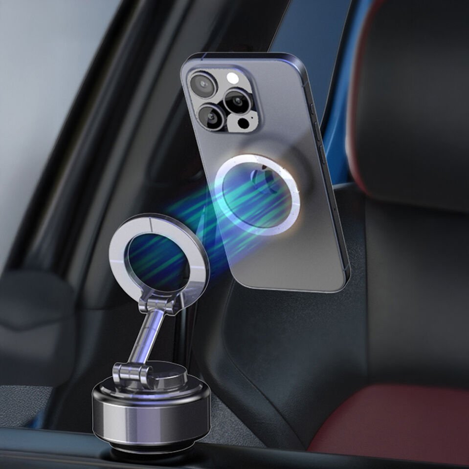 Wiwu Wi-CH056 Type-C Portlu Elektrikli Vakum Özellikli Magnetik Telefon Tutucu