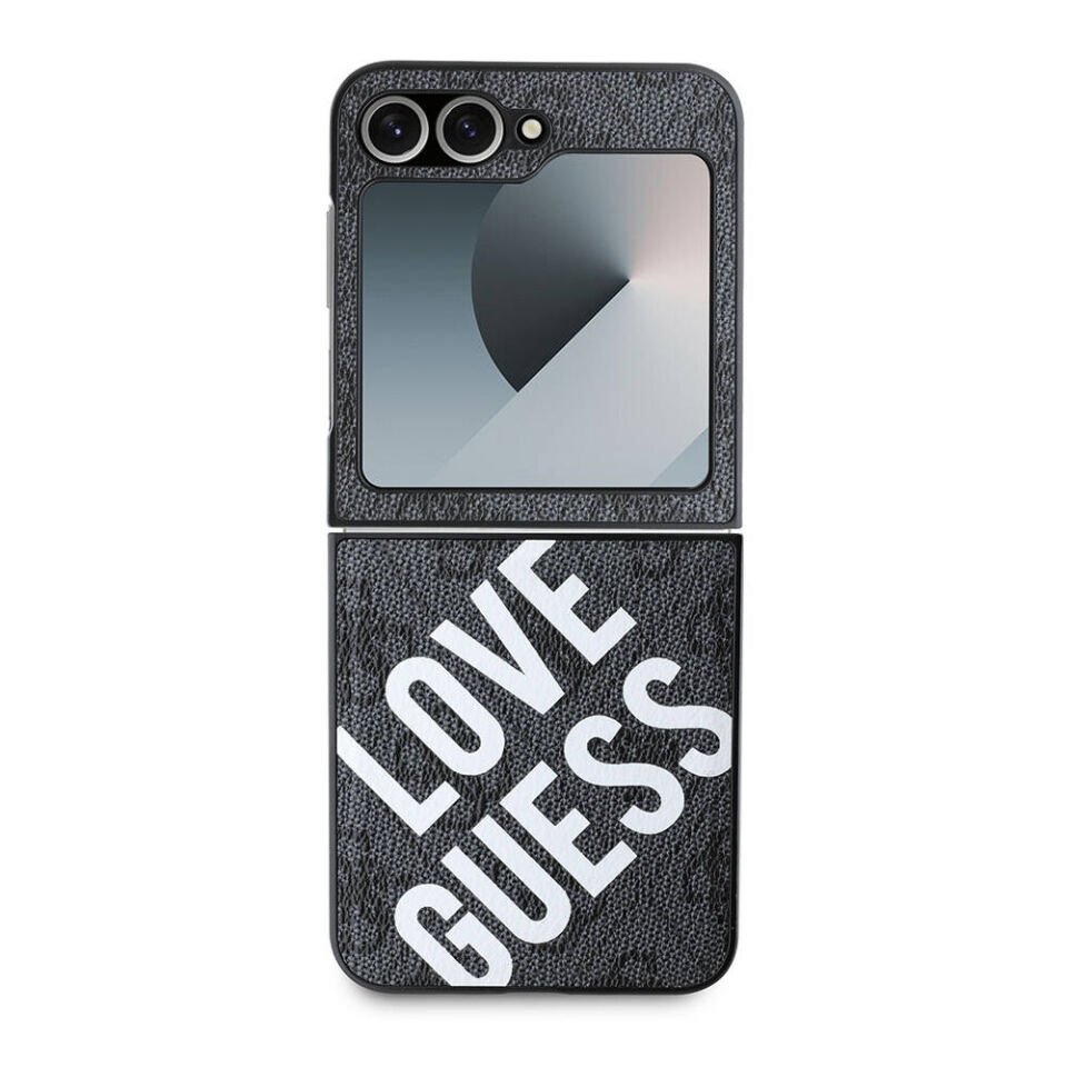 Samsung Galaxy Z Flip 6 Kılıf Guess Orjinal Lisanslı Magsafe Şarj Özellikli Love Guess Printing Kapak