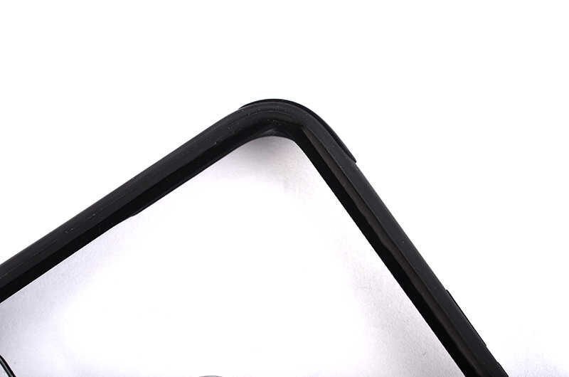 Samsung Galaxy A20S Kılıf Şeffaf Sert Plastik Arka Yüzey Tasarımlı Kapak (TİRON) Siyah-Kırmızı