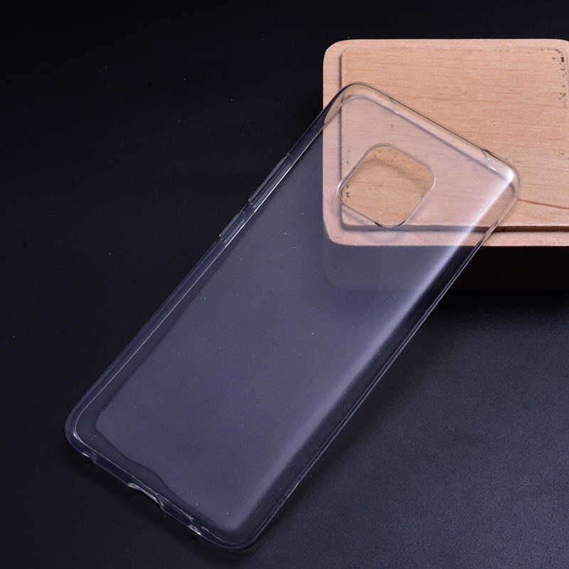 Huawei Mate 20 Pro Şeffaf Kılıf Yumuşak İnce Tasarımlı Kapak (SÜPER) Şeffaf