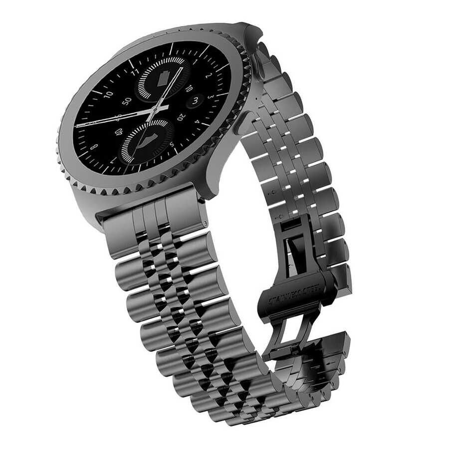 Samsung Galaxy Watch 46mm (22mm) Metal Kordon Göz Alıcı Tasarım (KRD-36) Lacivert