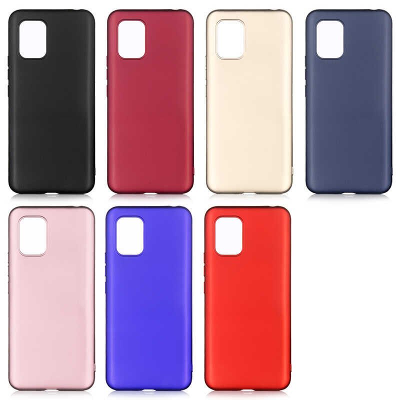 Xiaomi Mi 10 Lite Kılıf Yumuşak Dokulu Soft Esnek İnce Mat Renkli Silikon Kapak (PREMİER) Mürdüm